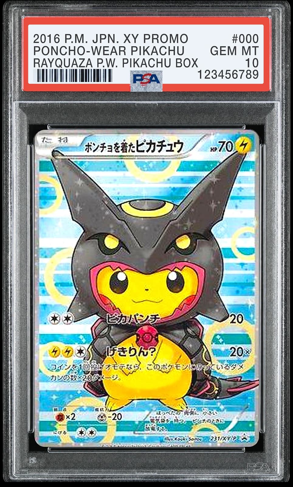 포켓몬 TCG 판초를 입은 피카츄 P XY 프로모 카드