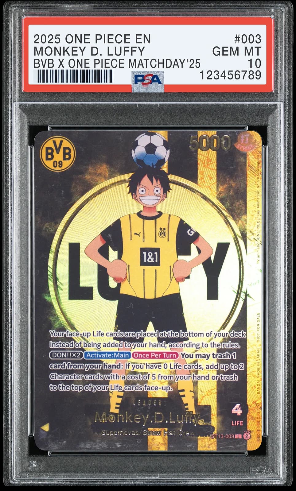 원피스 TCG 몽키 D. 루피 L ST13-003 EN 프로모션 카드 BVB x 원피스 매치데이 2025 (영문판)