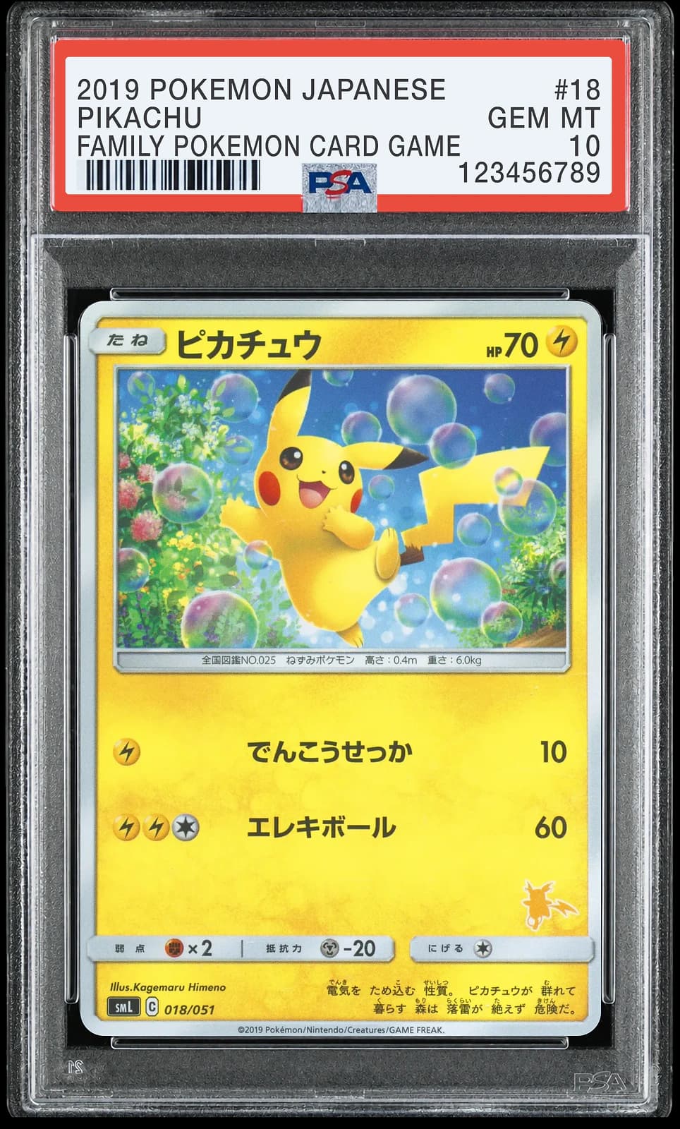 피카츄 [18] (Family Pokemon Card Game)